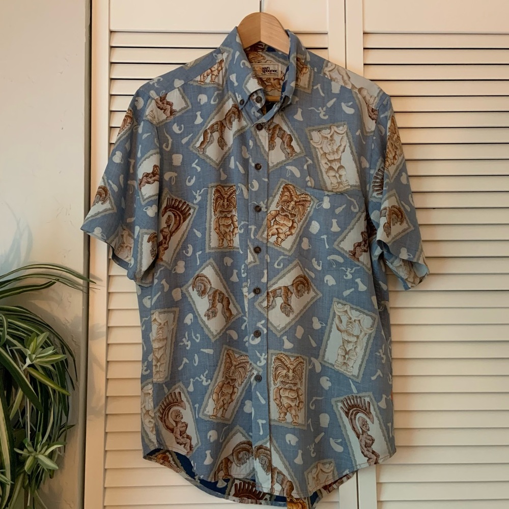 Men’s Reversed Printed Rayon Shirt